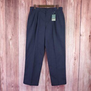 LL Bean Mens 36x32 Double Pleated Comfort Waist Chino Pants Wrinkle Resistant